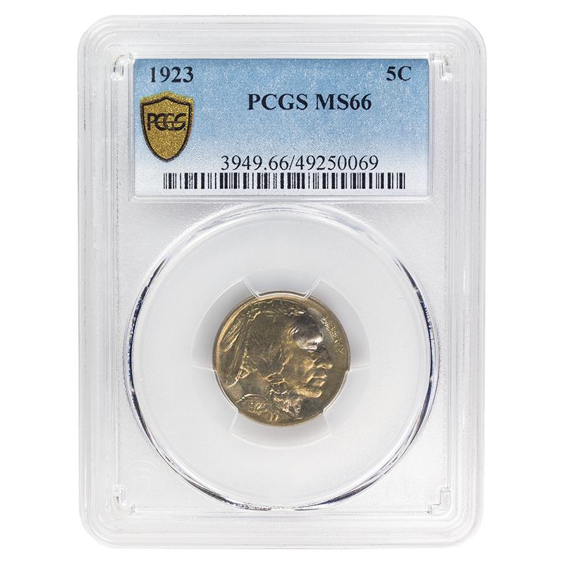 1923 Buffalo Nickel, 5C PCGS MS 66 