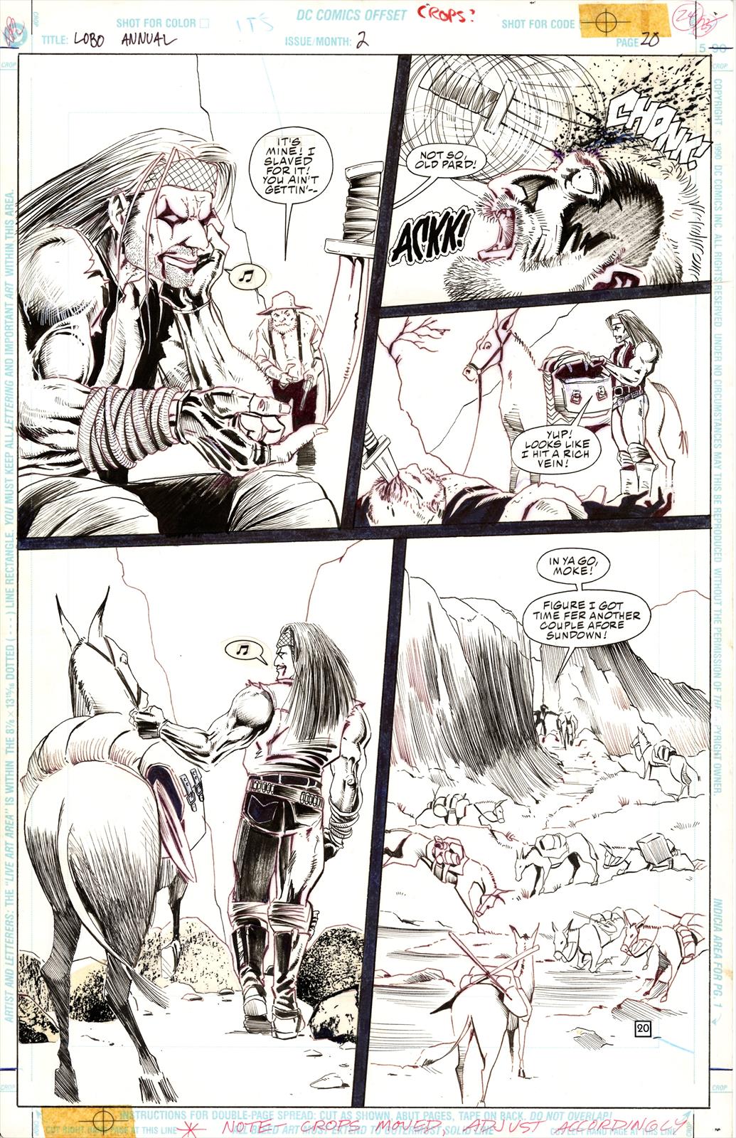 Lobo Annual #2 Page 20 Artist:  Peter Gross (Penciller) ,  Robin Smith (Inker) Media Type: Pen and Ink Art Type: Interior Page 