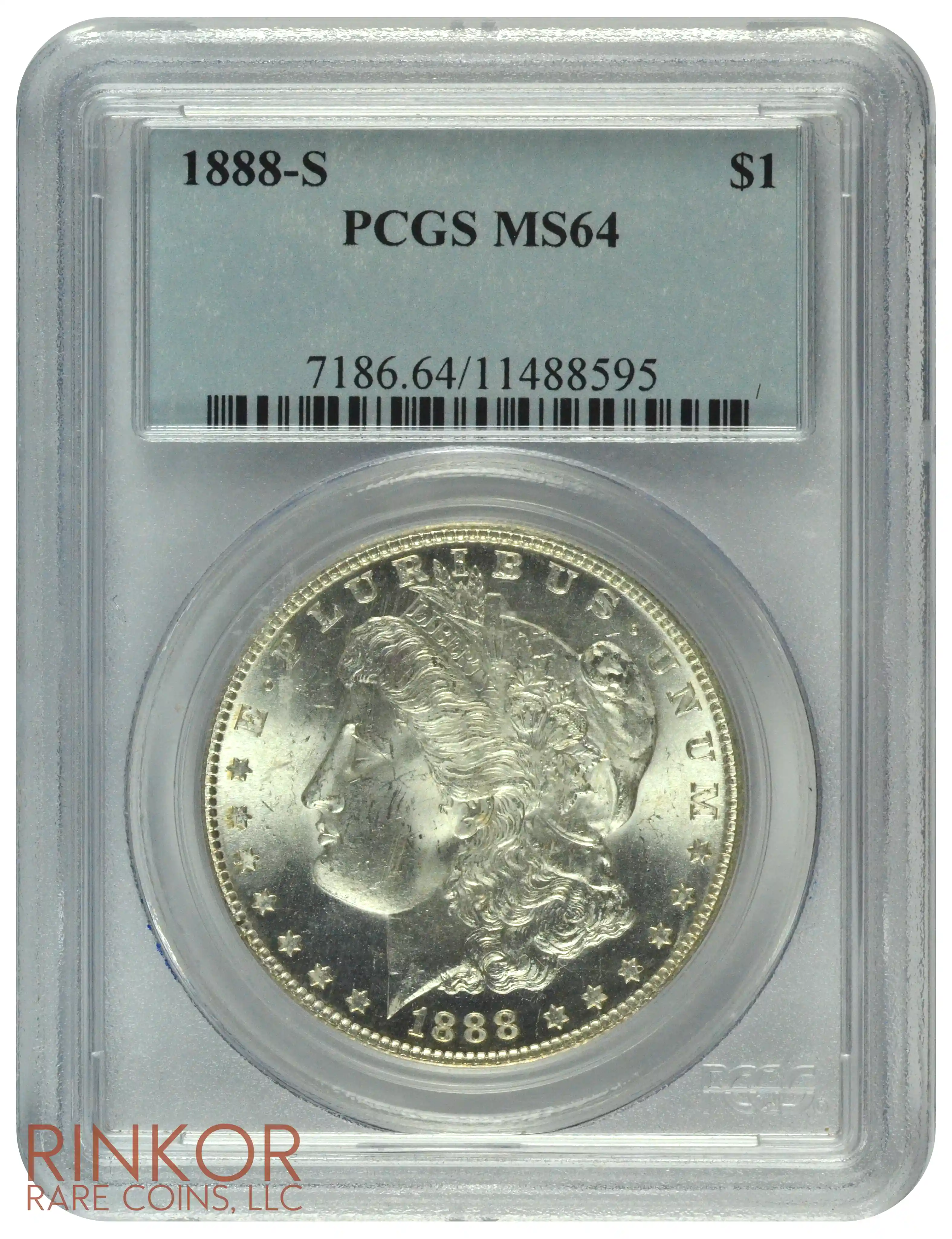 1888-S $1 PCGS MS 64