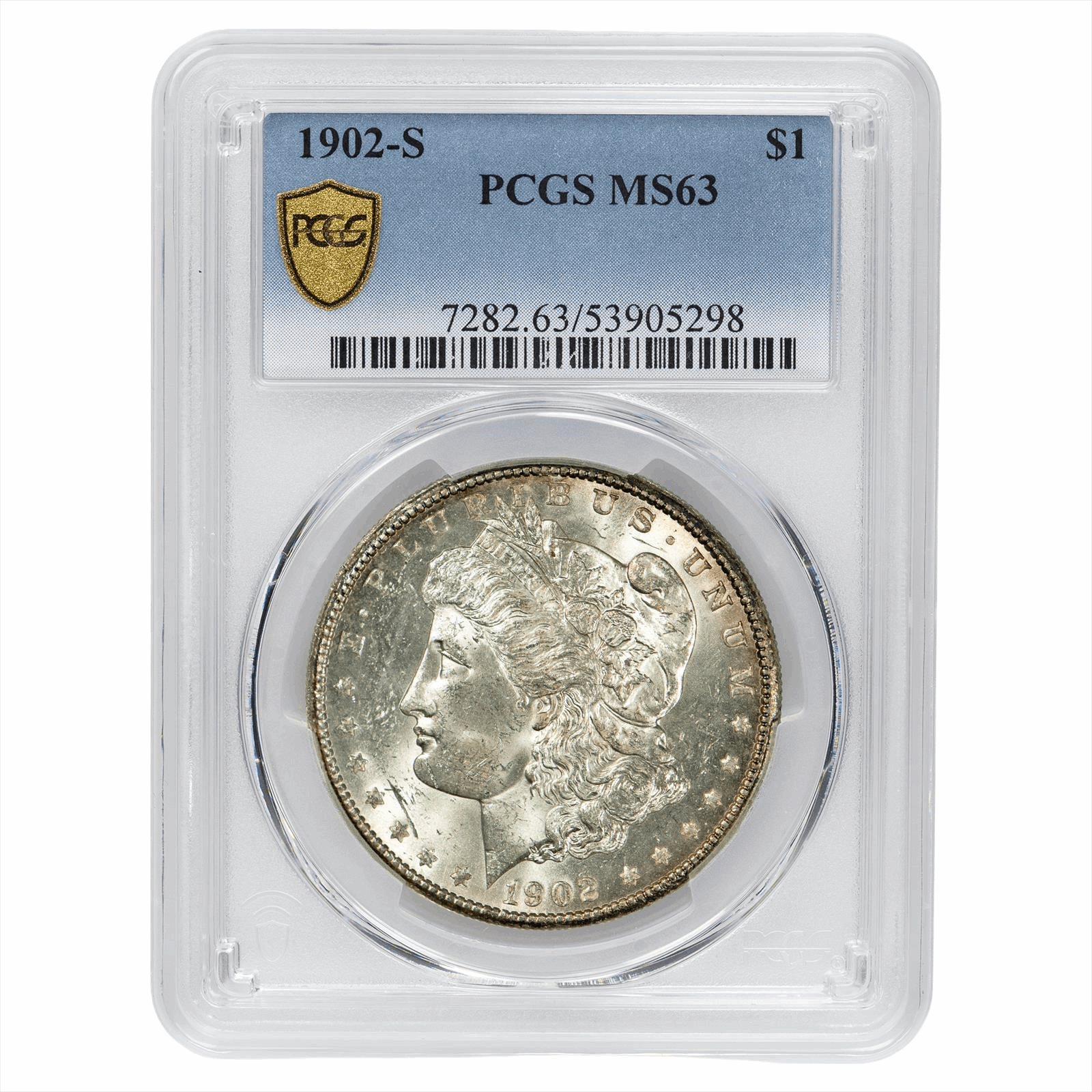 1902-S Morgan Silver Dollar $1 PCGS MS 63