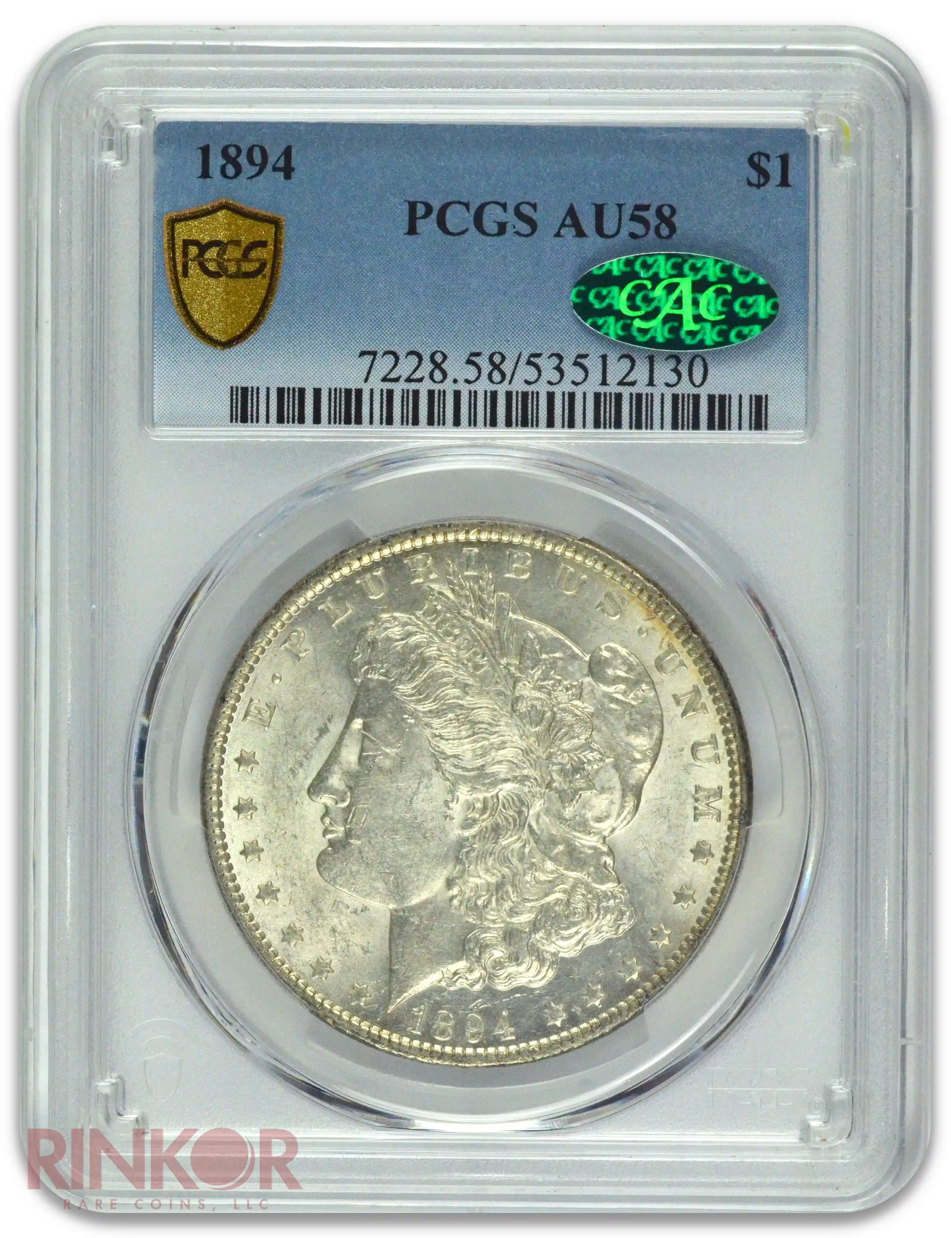 1894 $1 Morgan Dollar PCGS AU-58 CAC