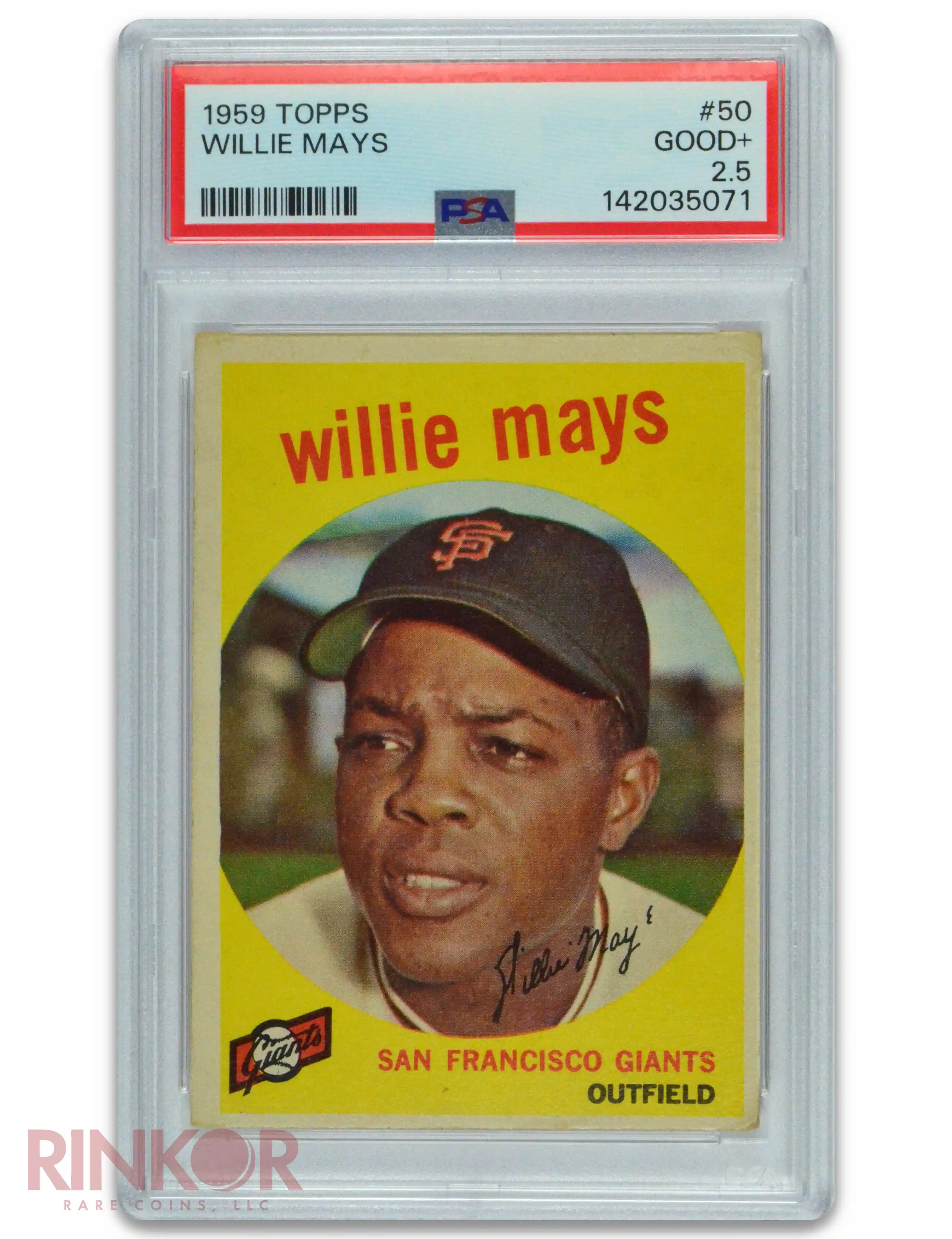 1959 Topps Willie Mays #50 PSA GOOD+ 2.5