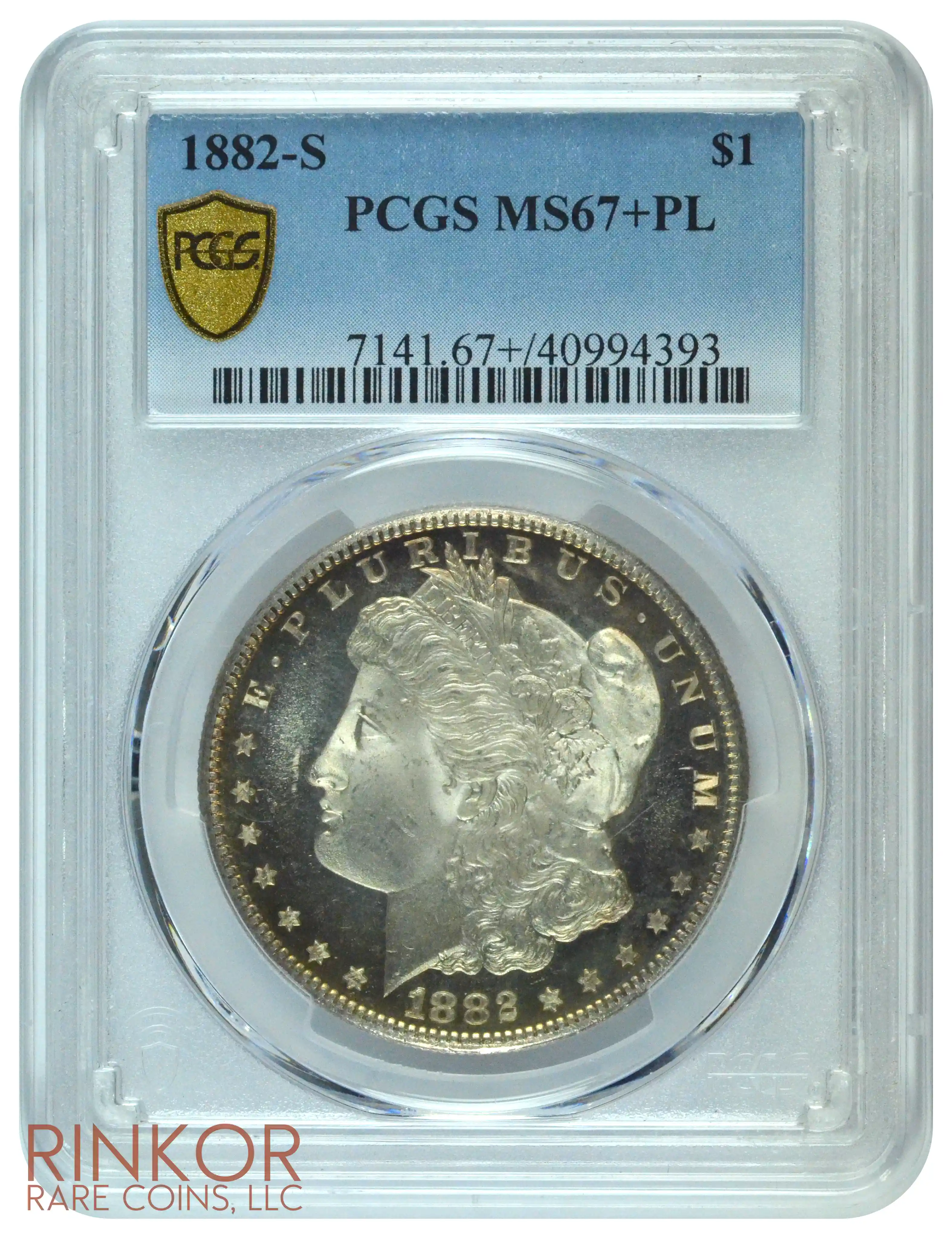 1882-S $1 PCGS MS 67+ PL 