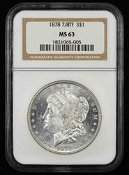 1878 7/8TF Strong $1 NGC MS 63