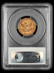 1852 $5 Gold PCGS AU-58 CAC