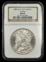 1883 O/O VAM-4  $1 NGC MS 63