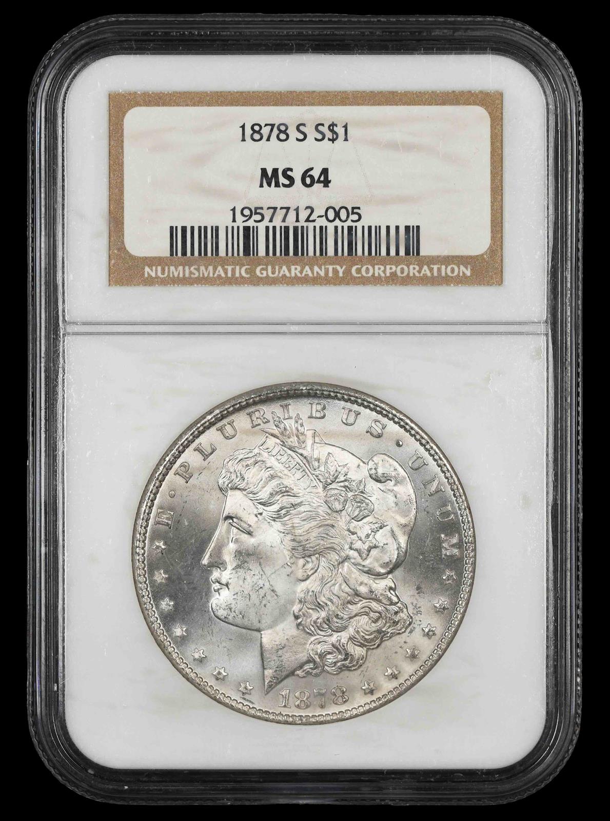 1878 S $1 NGC MS 64