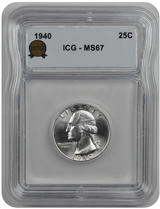 1940 Quarter  ICG  MS 67
