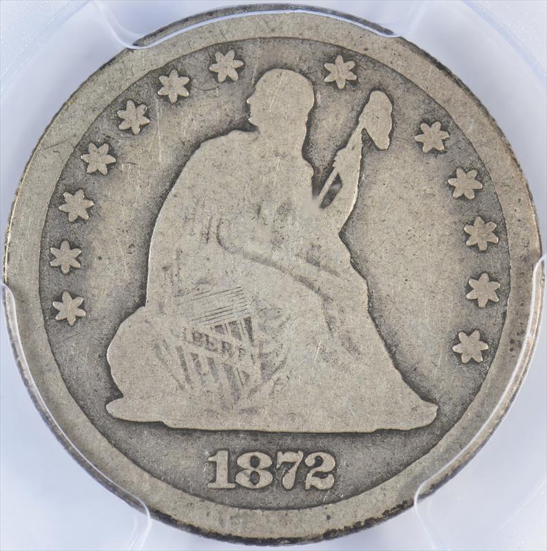 1872-CC 25C PCGS G06 CAC