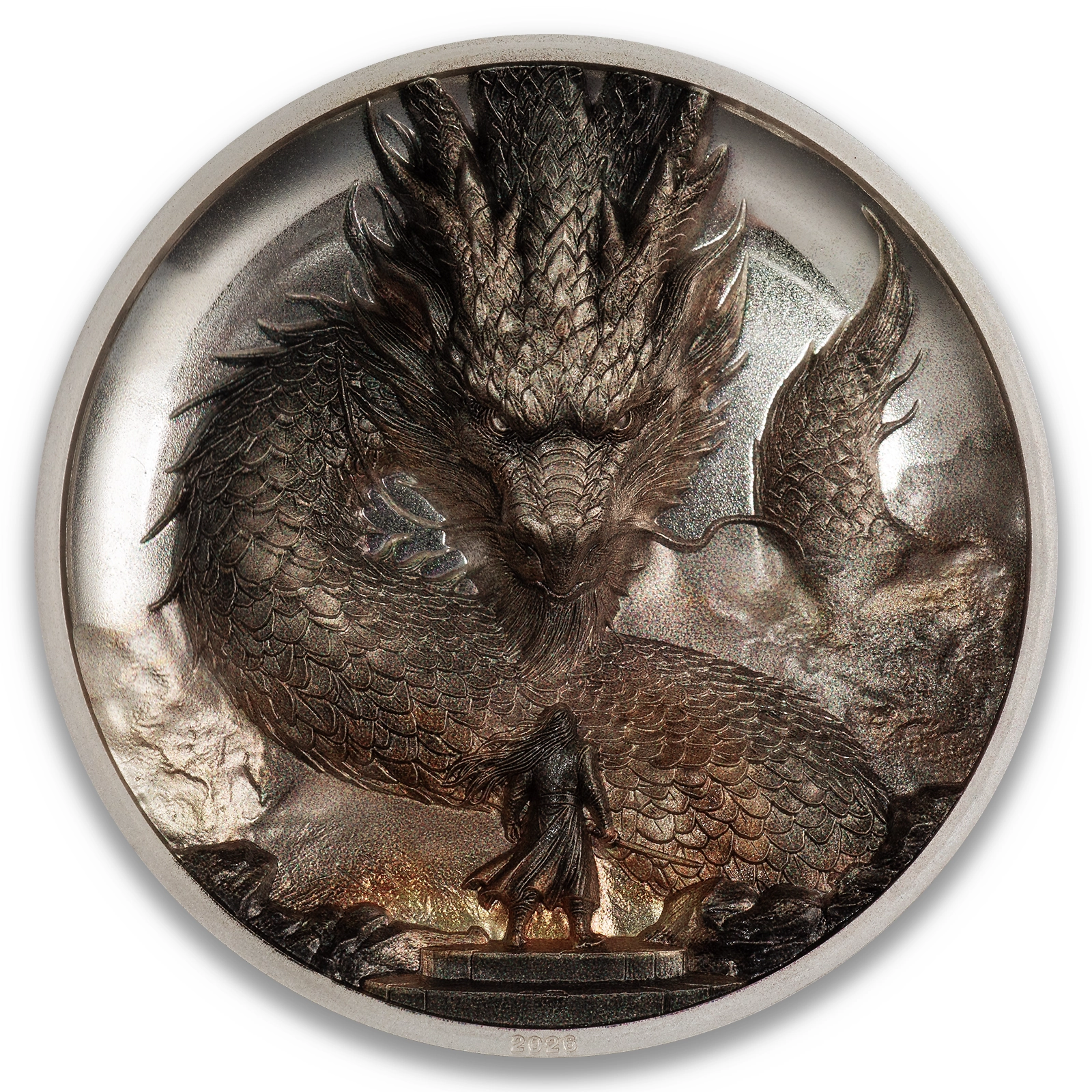 2026 Cook Islands Thunder Dragon 3oz Silver Coin Ultra High Relief