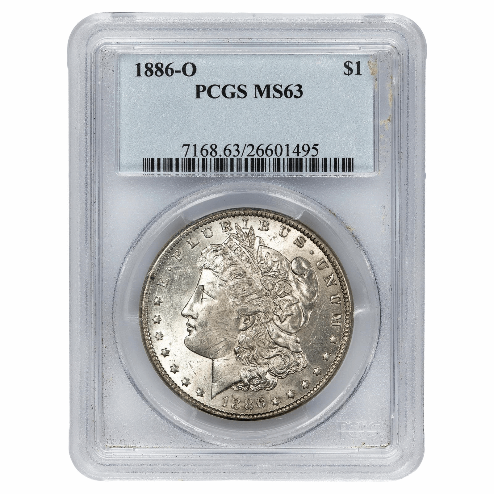 1886-O Morgan Silver Dollar $1 PCGS MS 63