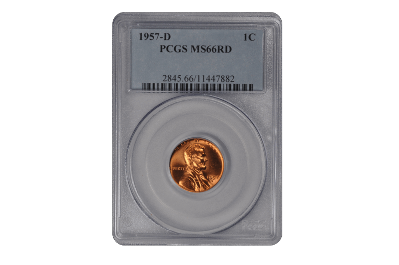 1957-D Lincoln Wheat PCGS MS RD 66