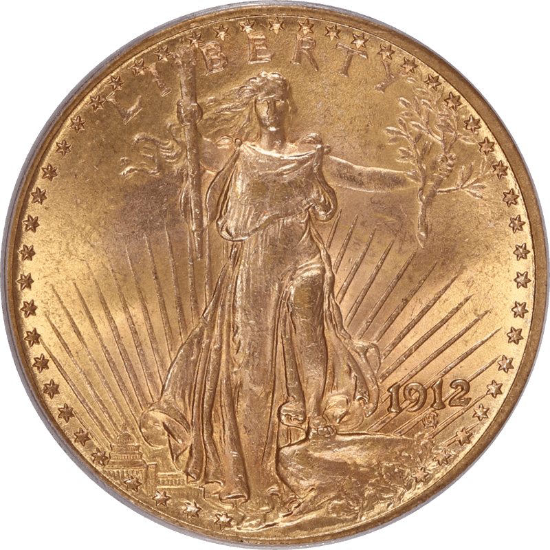 1912 St. Gaudens $20 Gold Double Eagle PCGS MS64 Mintage of 149,750