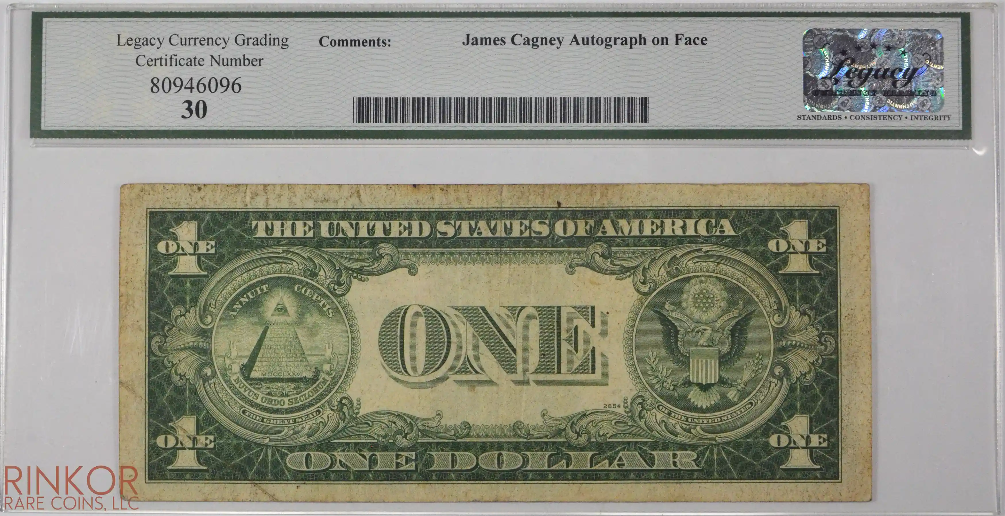 1935A $1 Fr. 2306 North Africa Silver Certificate James Cagney Auto LCG VF-30