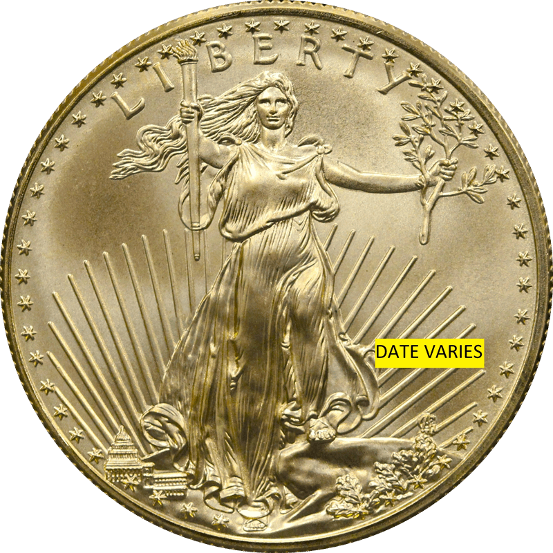 1oz Gold American Eagle BU - Brilliant Uncirculated Coin - Random Year