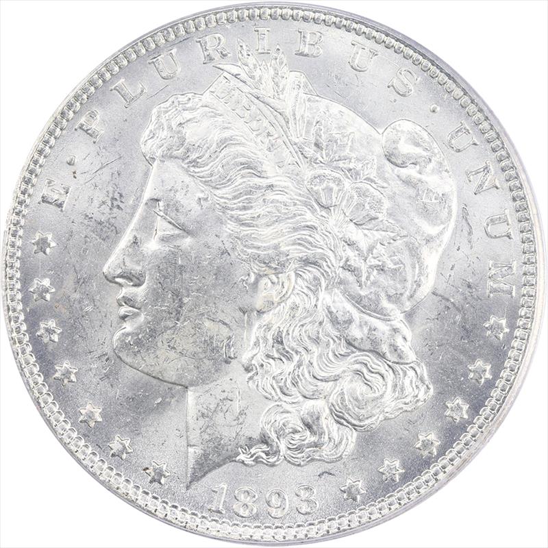 1893-O Morgan Silver Dollar PCGS MS 62 CAC - Nice Original Coin, OGH