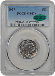 1937 Buffalo PCGS CAC MS 67+