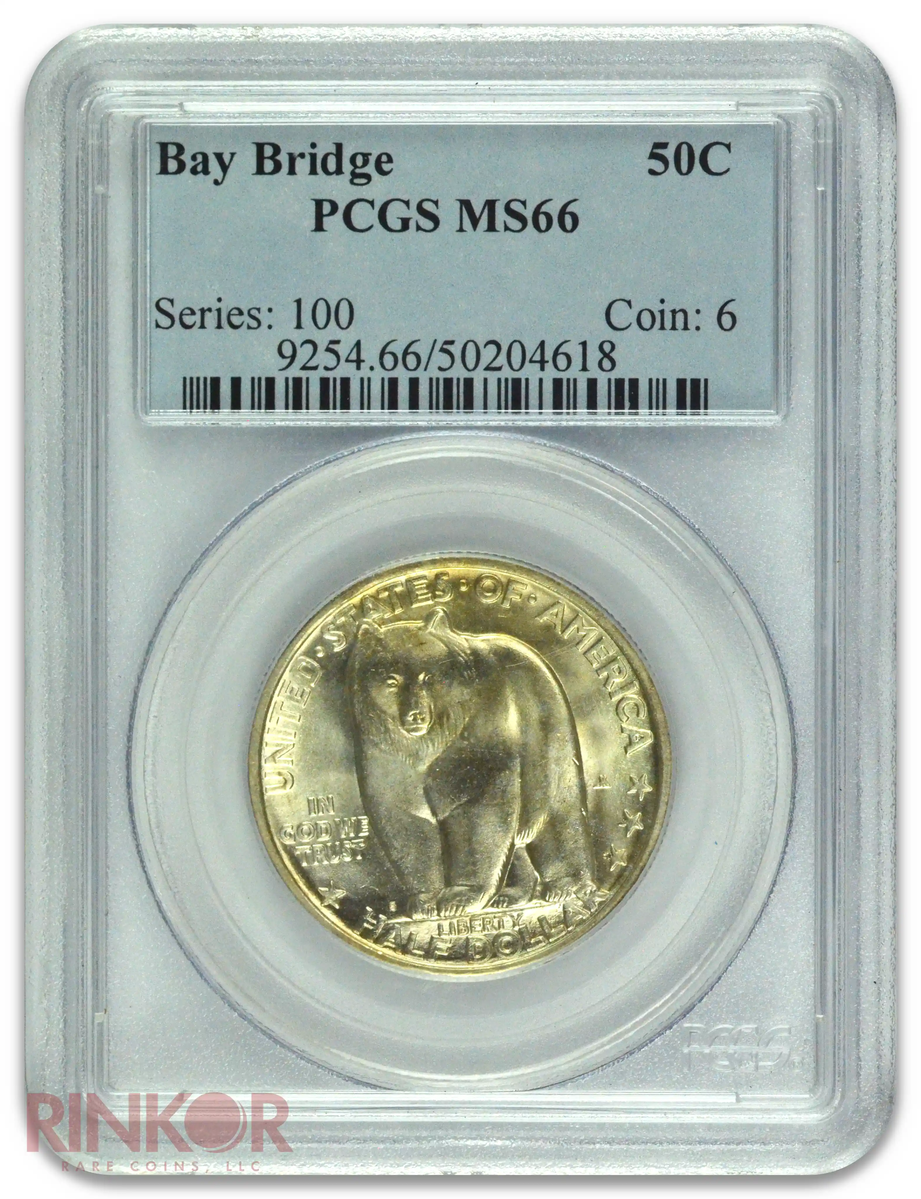 1936-S 50C Bay Bridge Commemorative Half Dollar PCGS