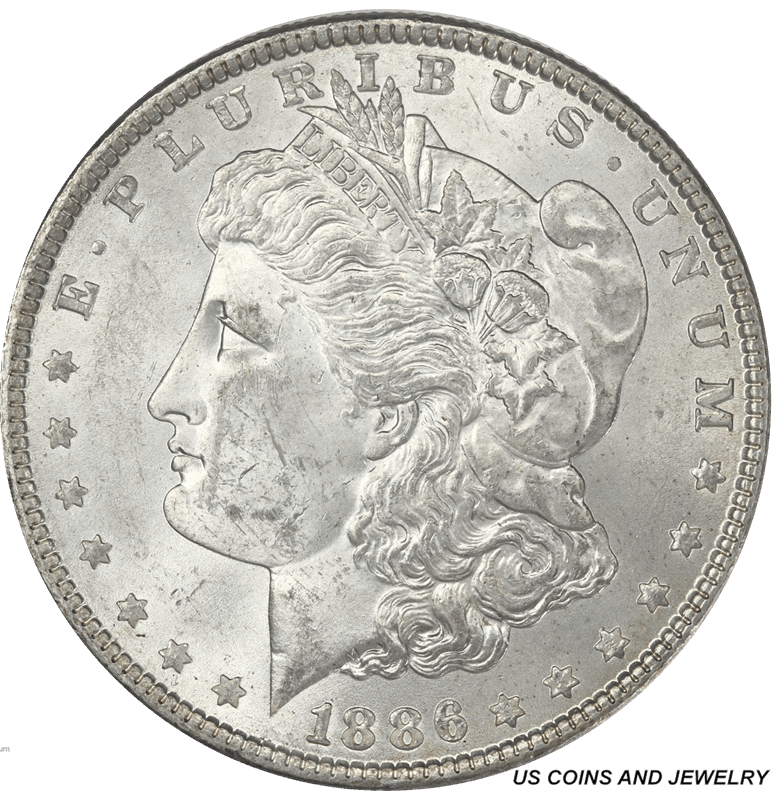 1886-P Morgan Silver Dollar Uncirculated - Nice White Coin