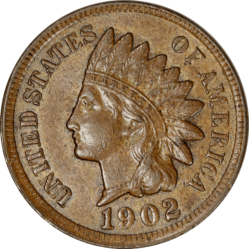 1902 Indian Head Cent 1c,  Uncirculated