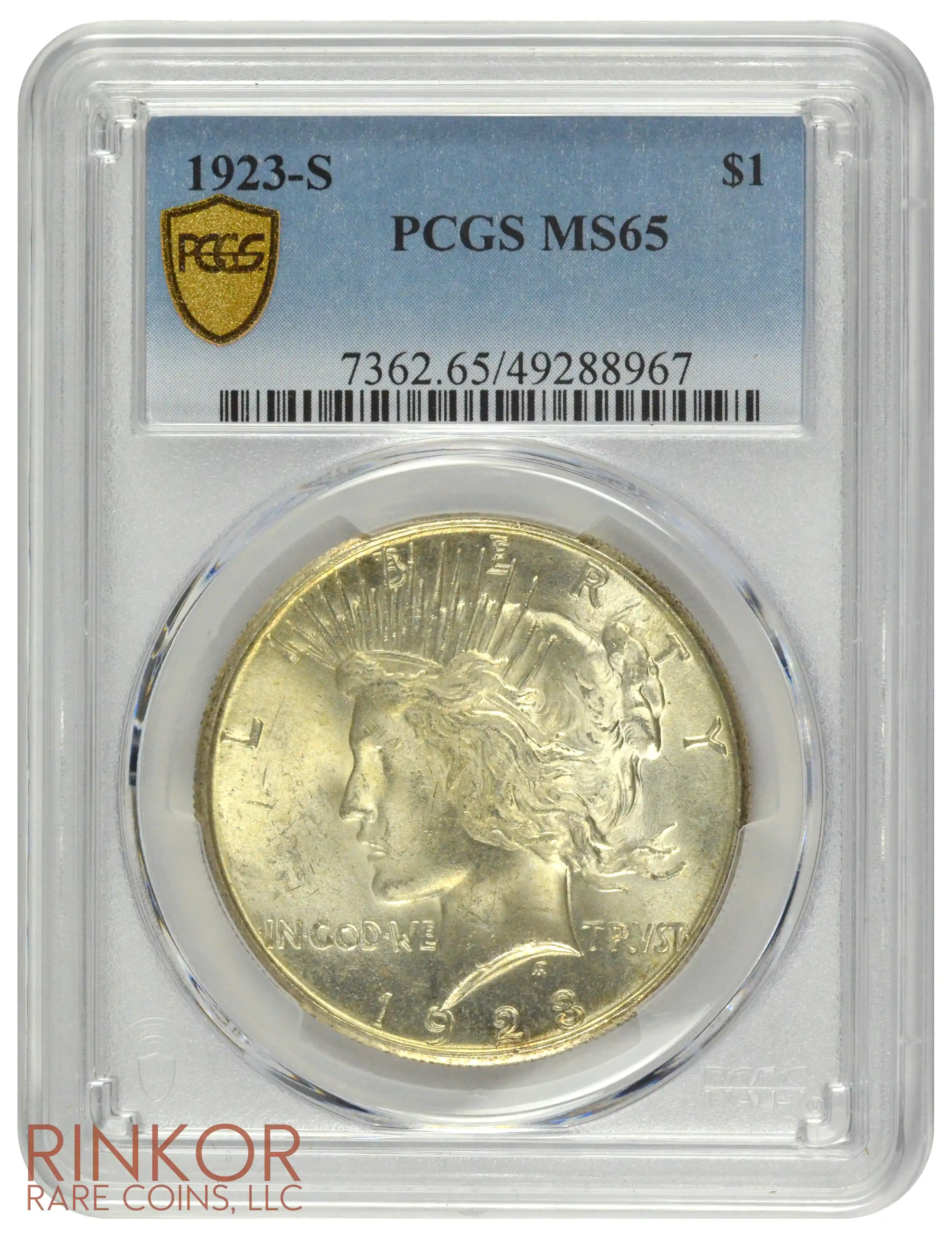 1923-S $1 PCGS MS 65