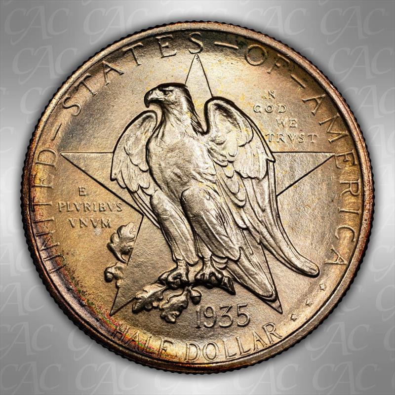1935 Texas 50c CACG MS 67