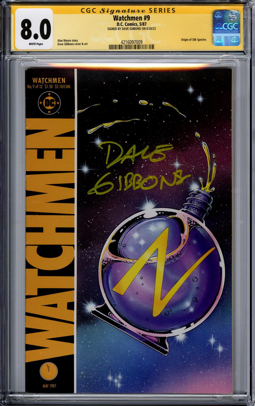 Watchmen #9 CGC Signature Series 8.0 (D.C., 1987) 