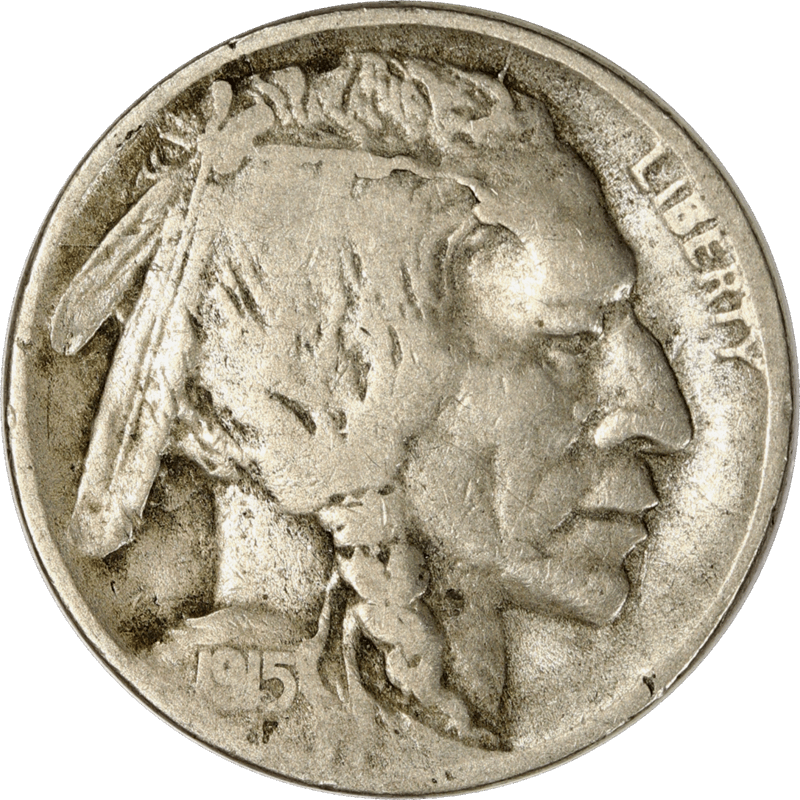 1915-D Buffalo Nickel 5c, Circulated, Better Date, Very Good