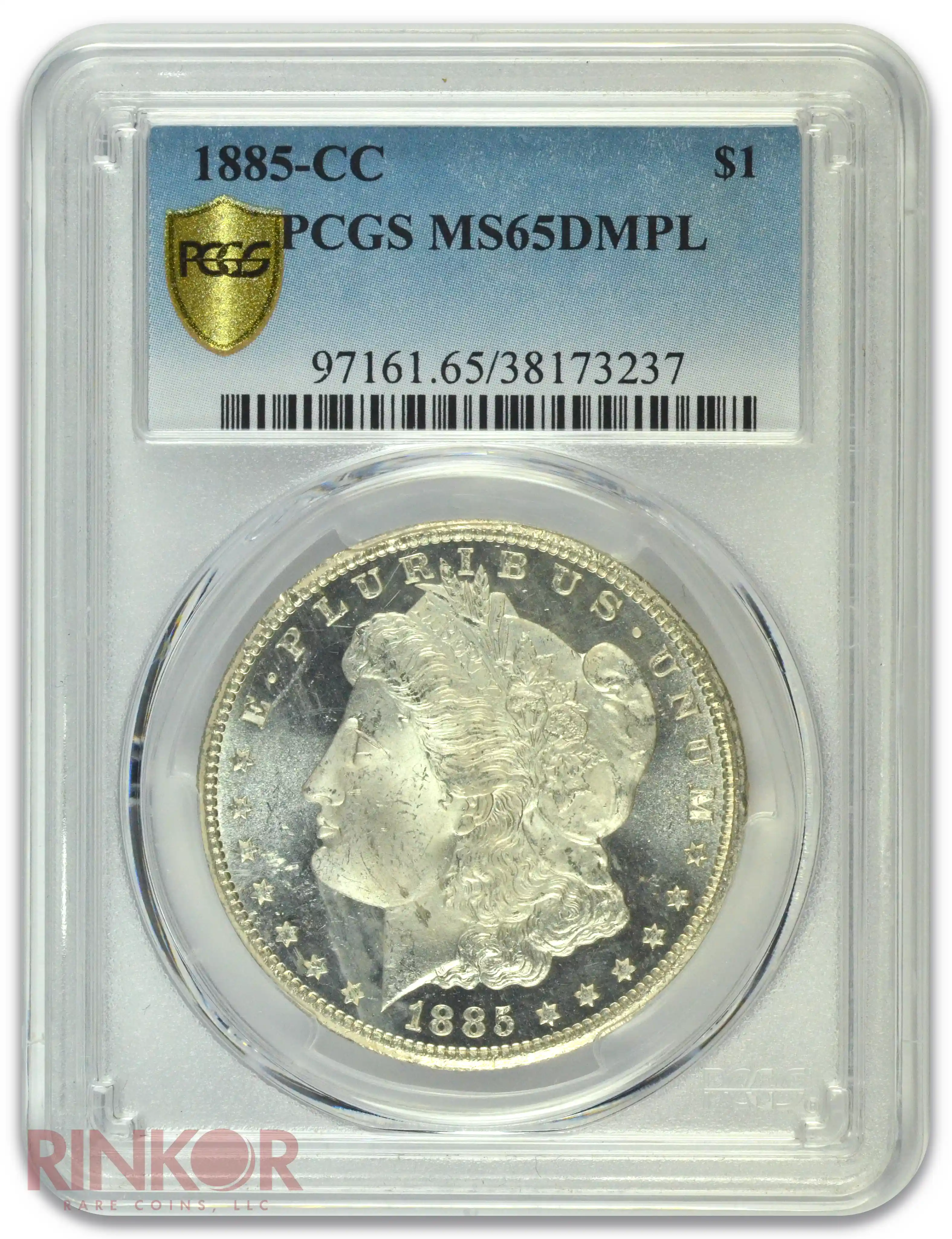 1885-CC $1 PCGS MS 65 DMPL