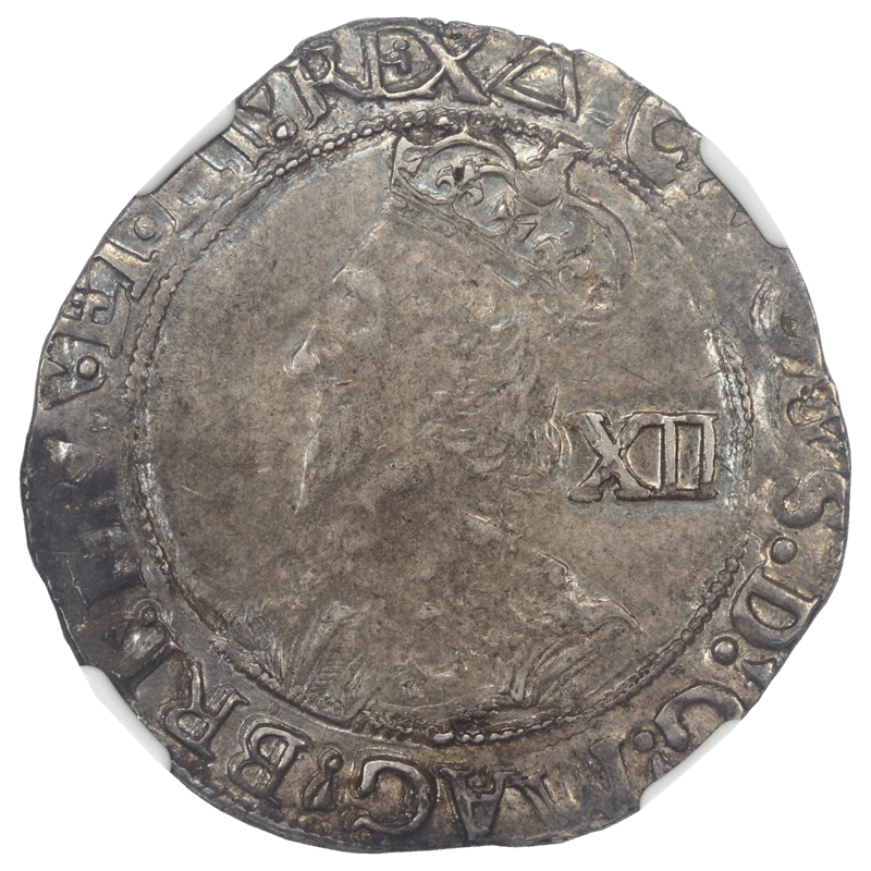 England 1639-40 Charles I 1 Shilling Silver, NGC AU 53 - S-2799
