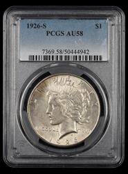 1926 S $1 PCGS AU58 AU58