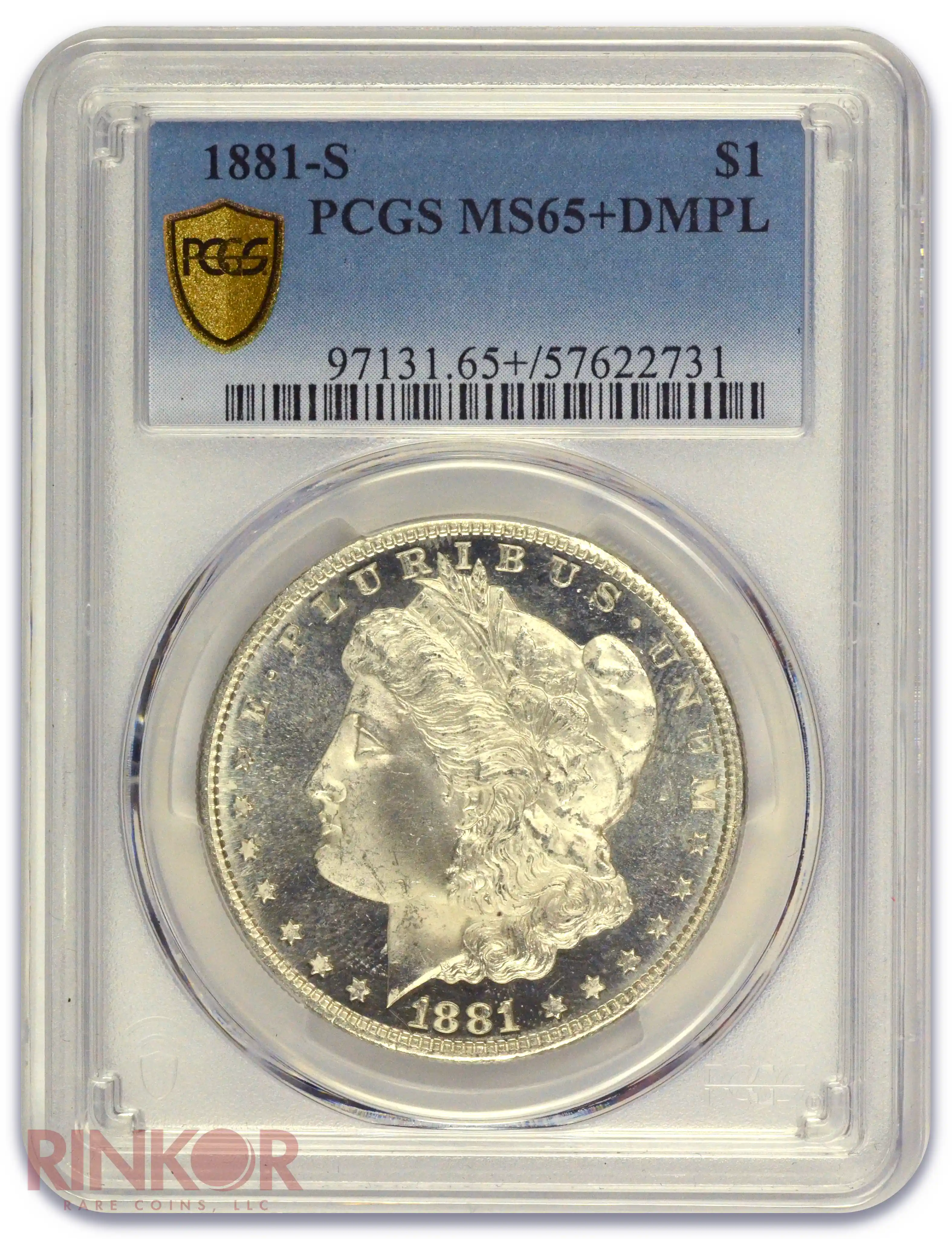 1881-S $1 Morgan Dollar PCGS MS 65+ DMPL 