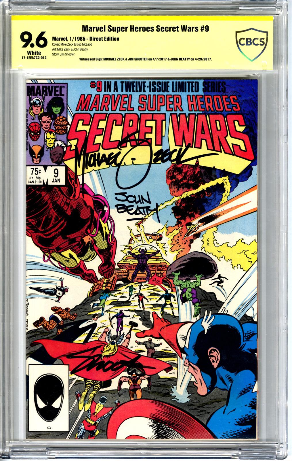 Marvel Super Heroes Secret Wars #9 CBCS 9.6 