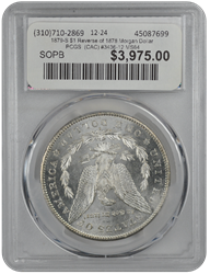 1879-S $1 Reverse of 1878 Morgan Dollar PCGS  (CAC) #3436-12 MS64