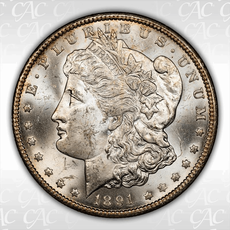 1891-CC $1 CACG MS 63