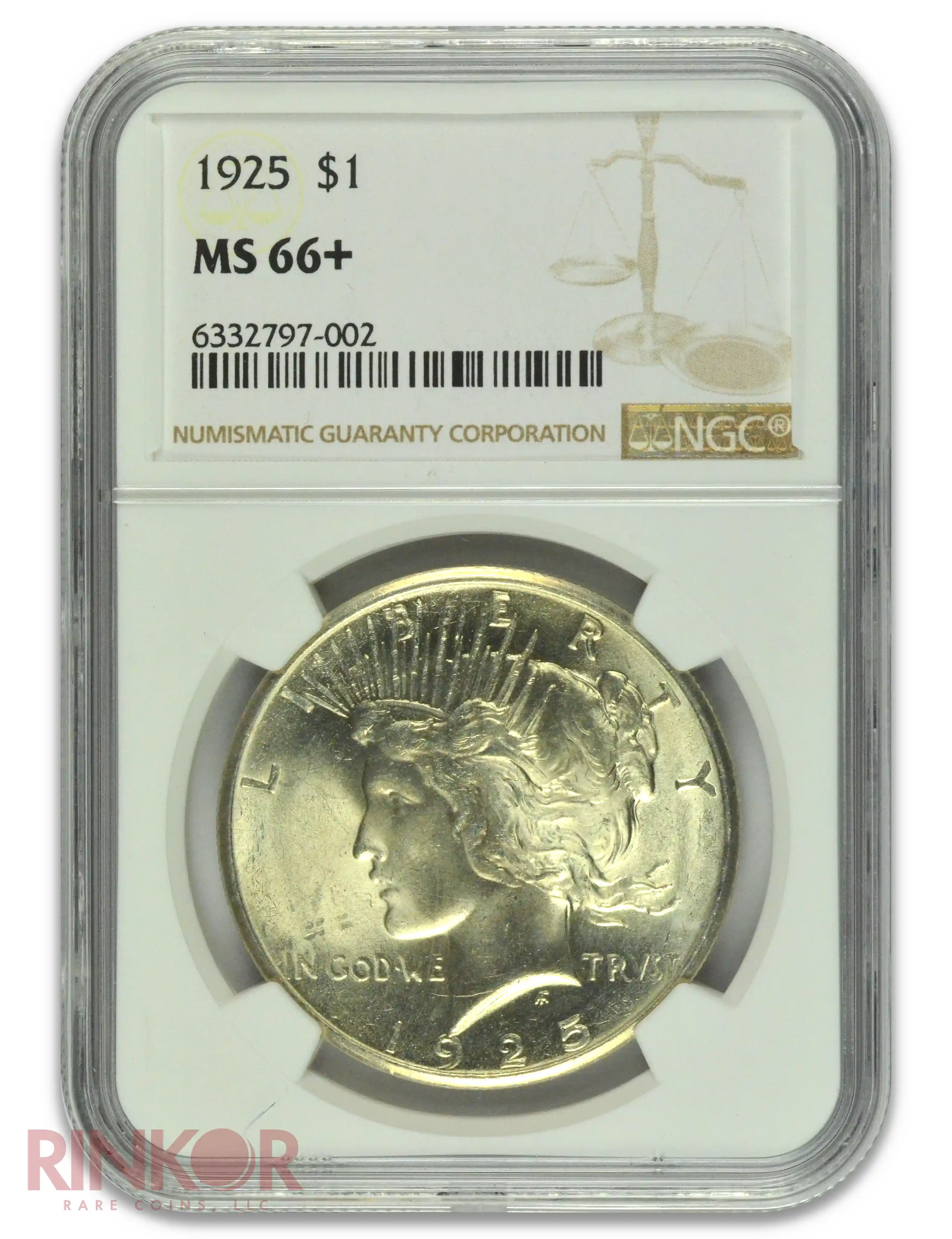 1925 $1 NGC MS 66+