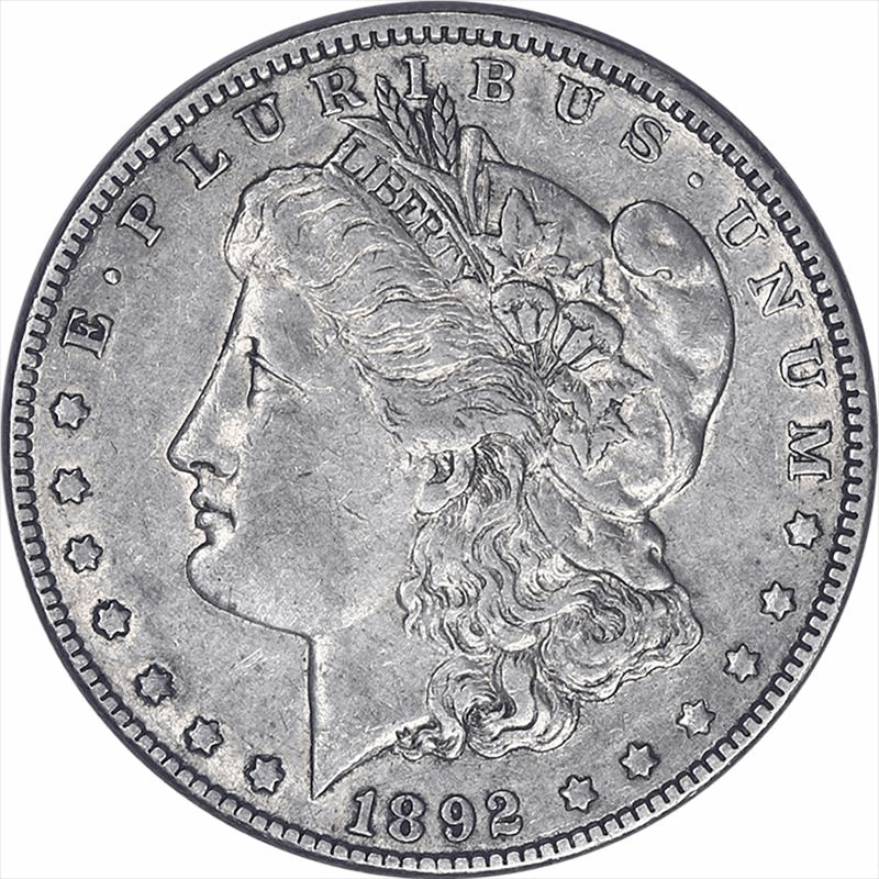 1892 Morgan Silver Dollar$1, Circulated Extra Fine - Nice and Original
