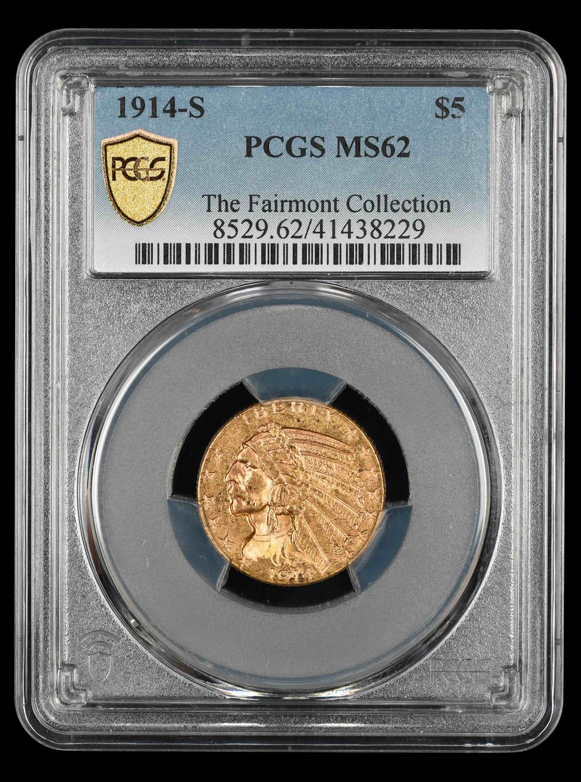 1914-S $5 Gold The Fairmont Collection PCGS MS 62