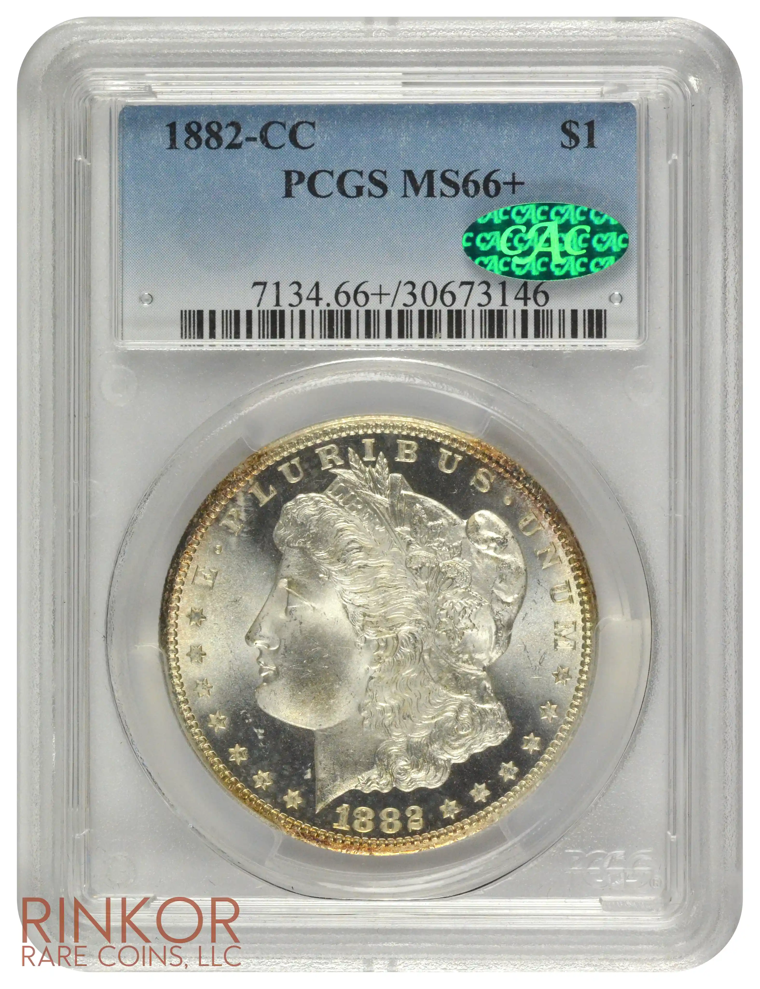 1882-CC $1 PCGS MS 66+ CAC