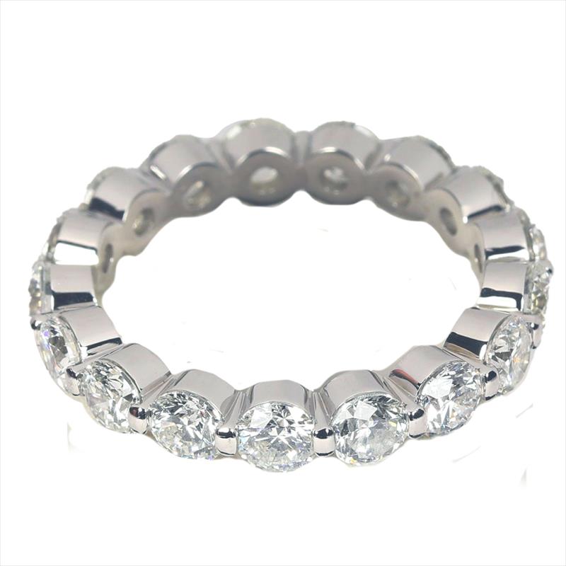 14k WG Eternity Band Size: 6.75 Approx: 3.15ctw I Color SI Clarity 