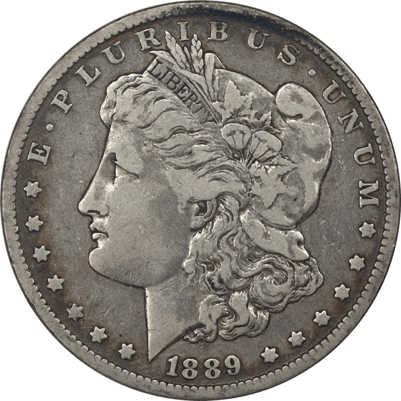 1889-O Morgan Silver Dollar $1 Raw Ungraded Coin XF Extra Fine