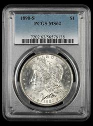 1890 S $1 PCGS MS62