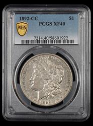 1892-CC $1 PCGS XF-40