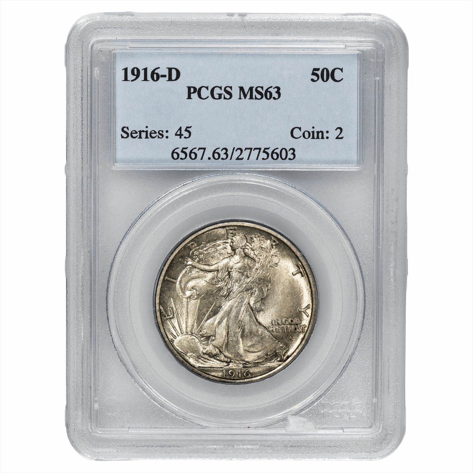 1916-D Walking Liberty PCGS MS 63 