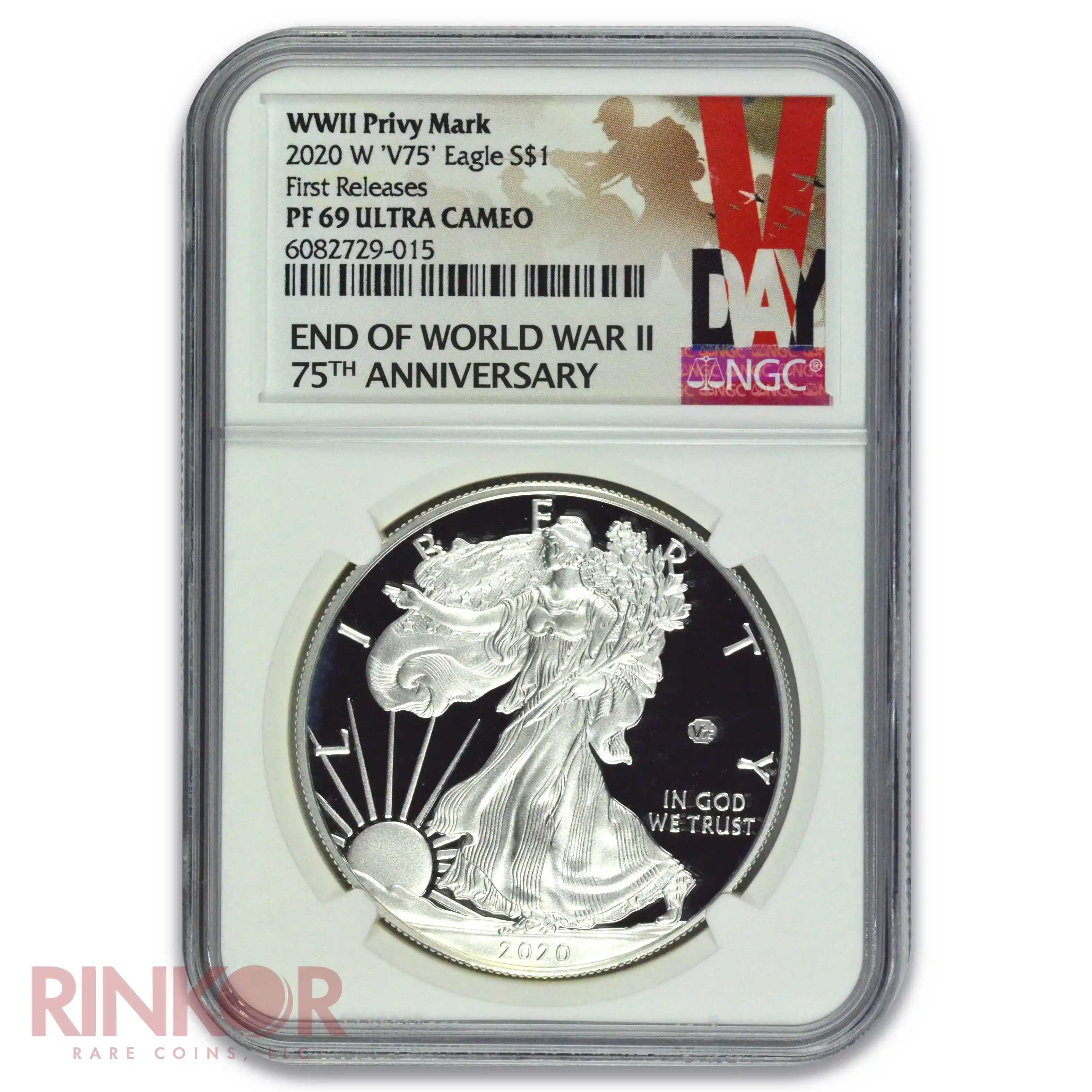 2020-W $1 Silver Eagle V75 Privy First Releases NGC PF 69