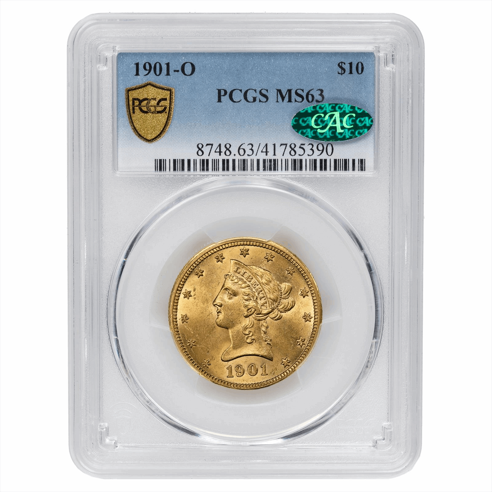 1901-O Liberty Head Gold Eagle $10 PCGS MS 63 CAC