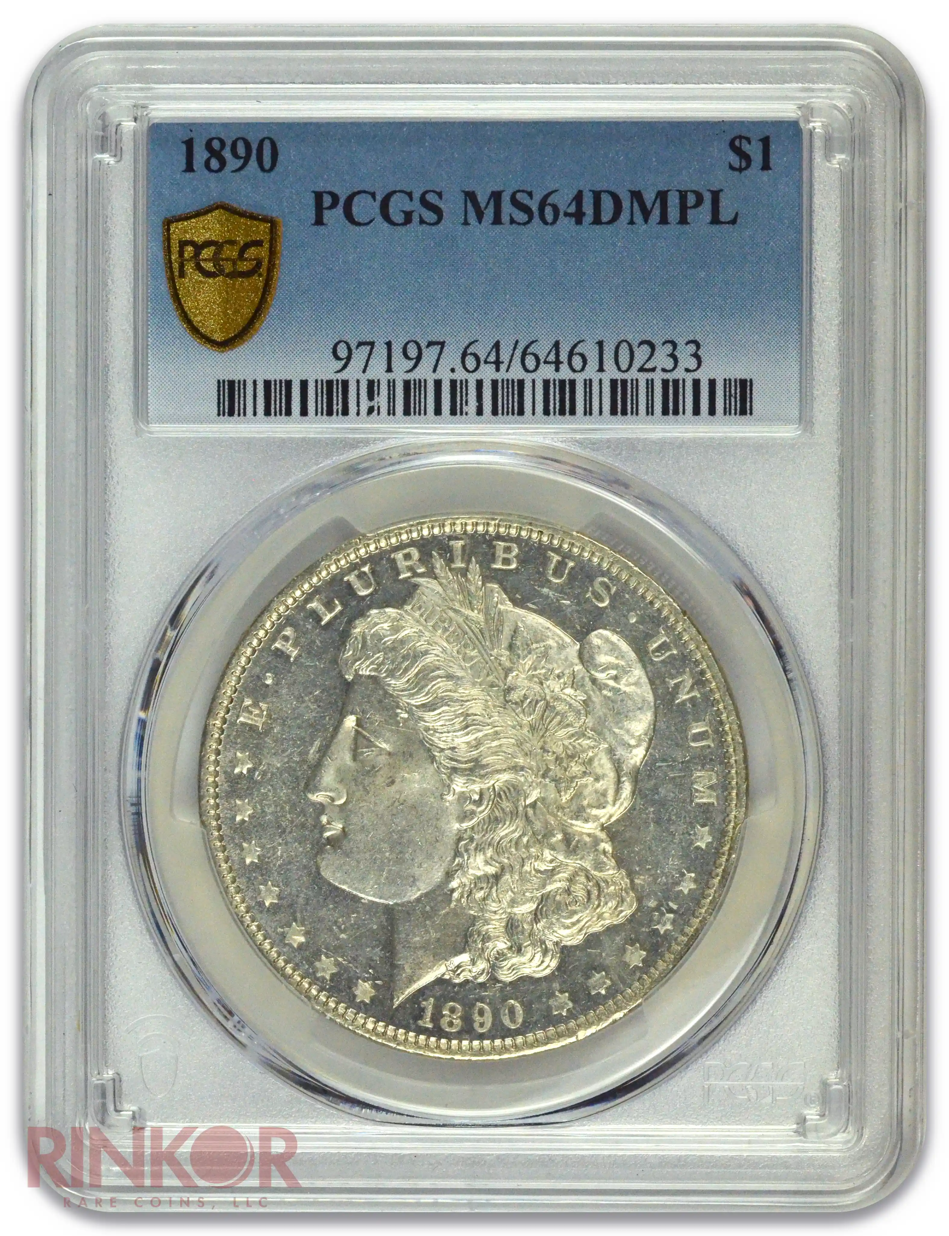 1890 $1 Morgan Dollar PCGS MS 64 DMPL