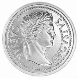 TUBE - 1 OZ  CAESAR AUGUSTUS SILVER ROUND (20 ROUNDS +1 TUBE) 