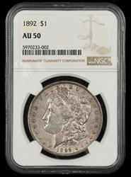 1892 $1 NGC AU-50