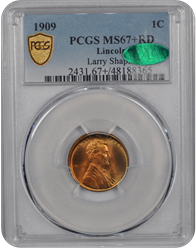 1909 Lincoln PCGS CAC RD 67+ 